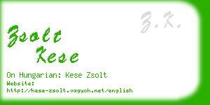 zsolt kese business card